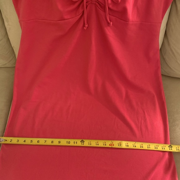 Venezia Orange Stretchy Sleeveless Maxi Dress w/ a Cinched Bodice/Size 14-16 - Picture 6 of 7